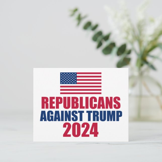 Republikaner gegen Trump Wahlkarte 2024 (Stehend Vorderseite)