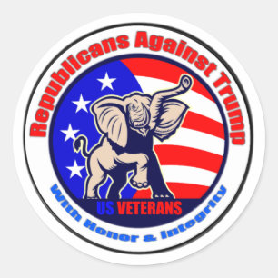 Republikaner gegen Trumpf Runder Aufkleber