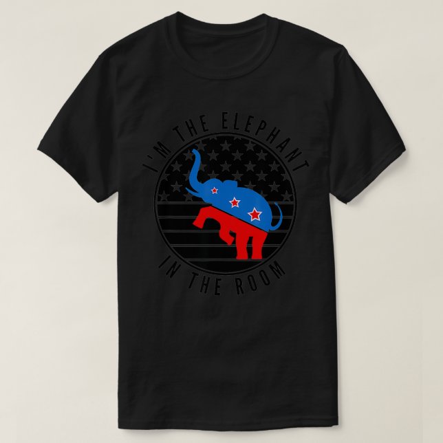 Republikaner Ich bin der Elefant im Zimmerkonserva T-Shirt (Design vorne)