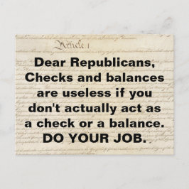Republikaner Karos und Ausgewogenheit tun Ihre Arb Postkarte