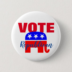 Republikaner mit Patriotic Elephant abstimmen Button