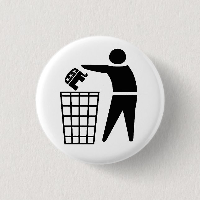 Republikaner sind Müll Button (Vorderseite)
