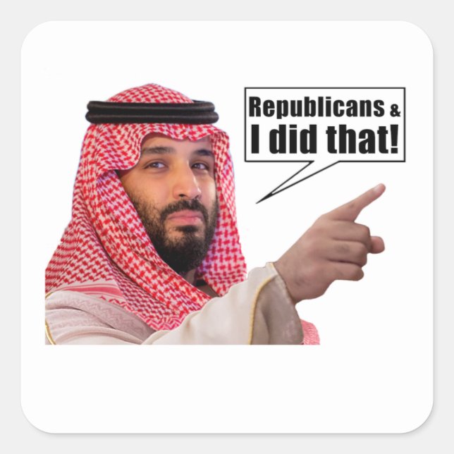 Republikaner und ich taten das quadratischer aufkleber (Vorderseite)