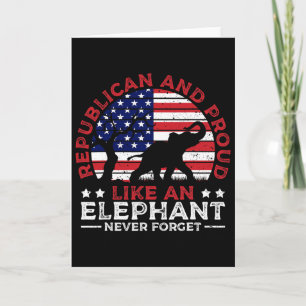 Republikaner Und Stolzes Elefant Amerikanische Fla Karte