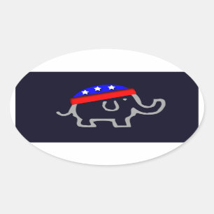 Republikanisch Ovaler Aufkleber