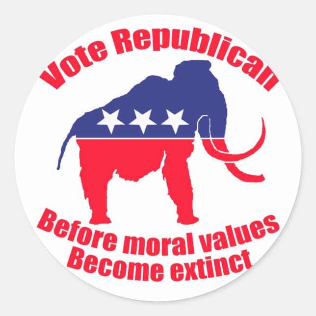 Republikanisch wählen runder aufkleber (Vorderseite)