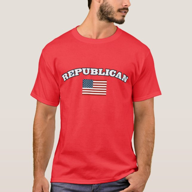 Republikanische amerikanische Flagge T-Shirt (Vorderseite)