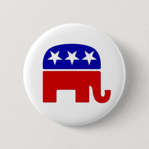 Republikanische Elefant-Knöpfe Button