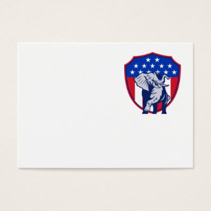 Republikanische Elefant-Maskottchen USA-Flagge