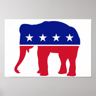 REPUBLIKANISCHE ELEPHANLOGOPOSTER POSTER