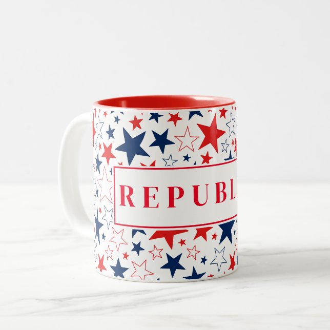 Republikanische Kaffee-Tasse Zweifarbige Tasse (Vorderseite Links)