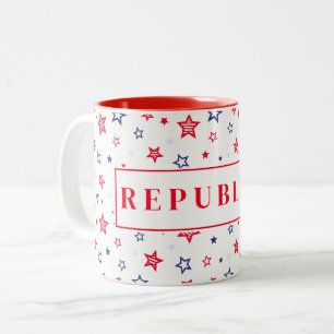 Republikanische Kaffee-Tasse Zweifarbige Tasse