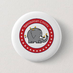 Republikanische Küken Button