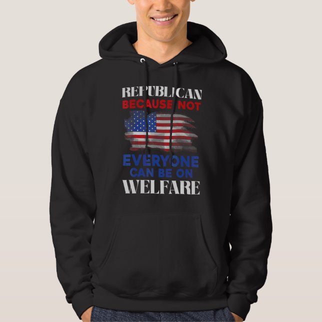 Republikanische Politik Konservative Fahne in den  Hoodie (Vorderseite)