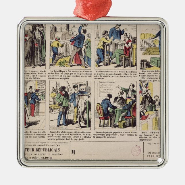 Republikanische Propaganda Silbernes Ornament (Vorne)