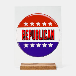 Republikanischer Button Acrylschild