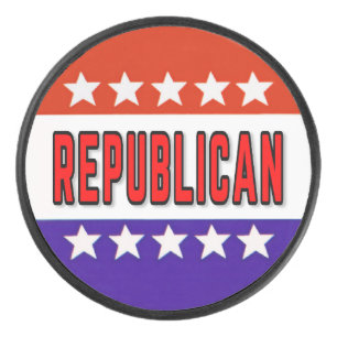 Republikanischer Button Eishockey Puck
