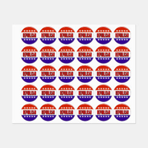 Republikanischer Button Etiketten
