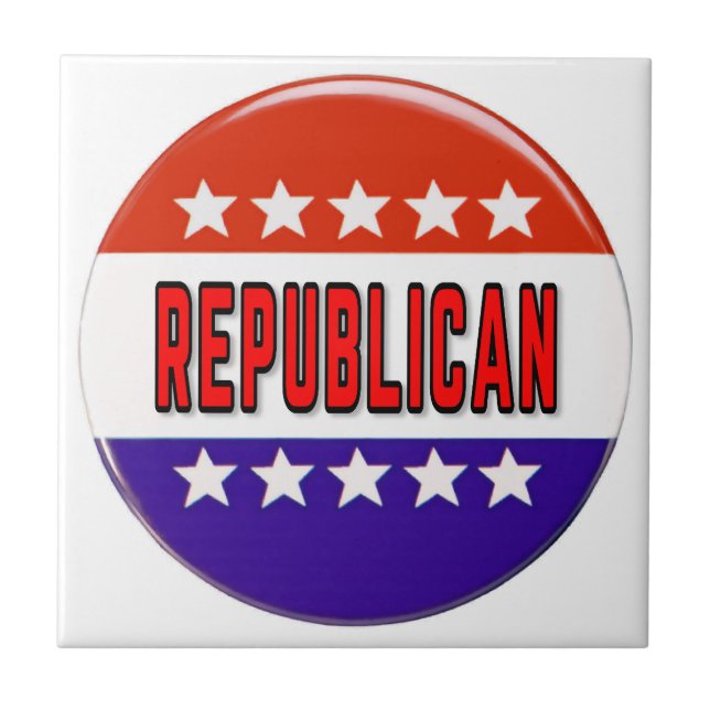 Republikanischer Button Fliese (Vorderseite)