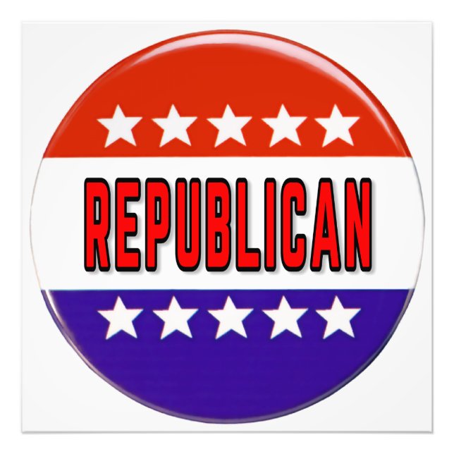 Republikanischer Button Fotodruck (Vorne)