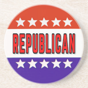 Republikanischer Button Getränkeuntersetzer