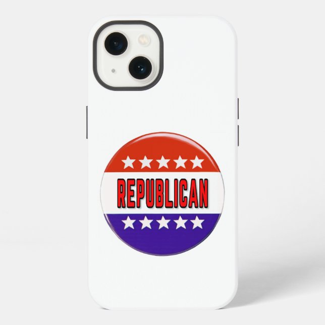 Republikanischer Button iPhone Hülle (Rückseite)