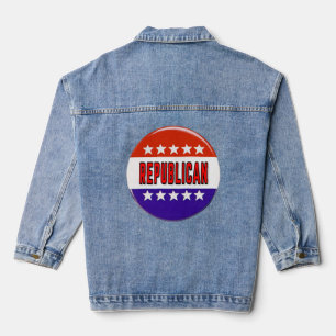 Republikanischer Button Jeansjacke