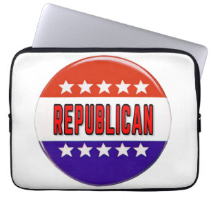 Republikanischer Button Laptopschutzhülle