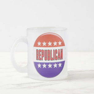 Republikanischer Button Mattglastasse
