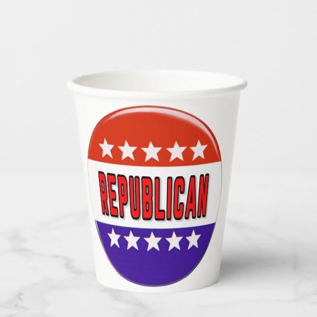 Republikanischer Button Pappbecher (Vorderseite)