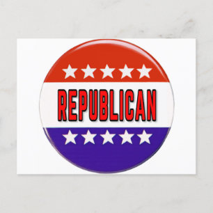 Republikanischer Button Postkarte