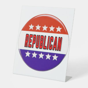 Republikanischer Button Sockelschild