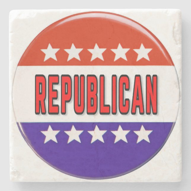 Republikanischer Button Steinuntersetzer (Vorderseite)