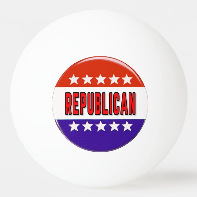 Republikanischer Button Tischtennisball (Vorderseite)