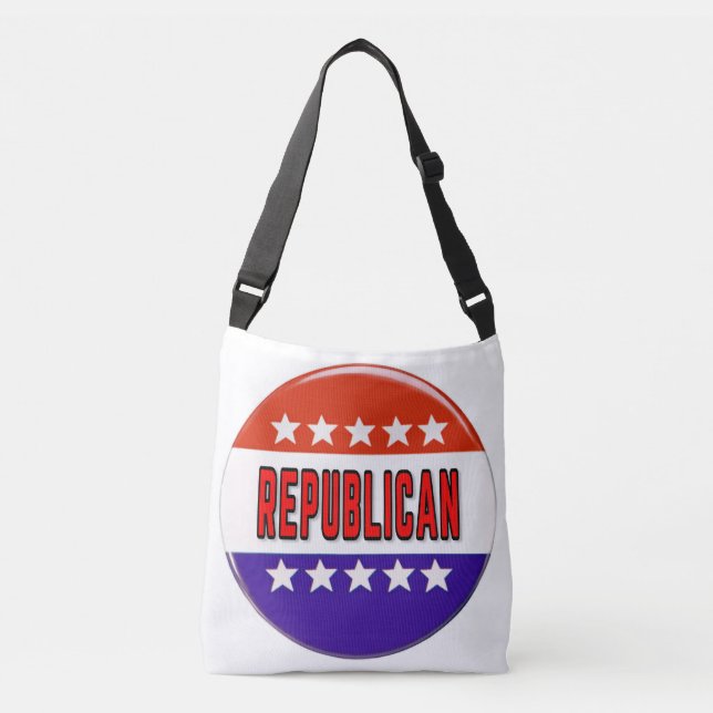 Republikanischer Button Tragetaschen Mit Langen Trägern (Vorderseite)