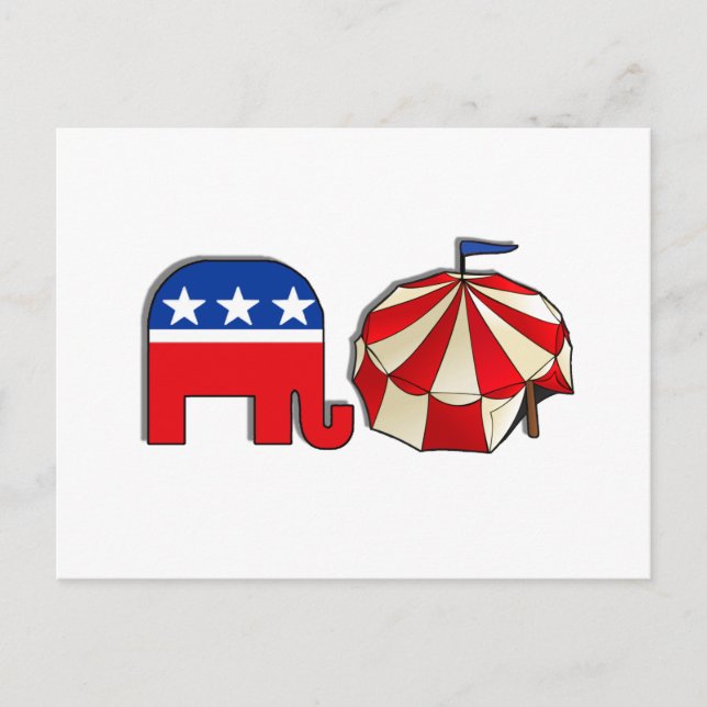 Republikanischer Circus Elephant Postkarte (Vorderseite)