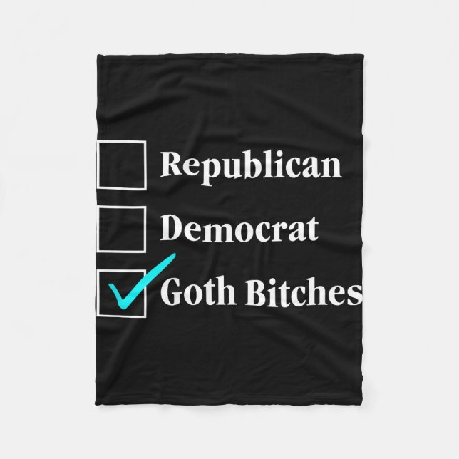 Republikanischer Demokrat Goth-Kontrollkästchen po Fleecedecke (Vorderseite)