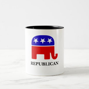 Republikanischer Elefant anpassen Zweifarbige Tasse