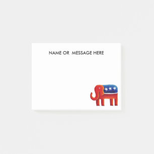 Republikanischer Elefant Benutzerdefinierter Name Post-it Klebezettel