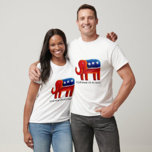 Republikanischer Elefant Benutzerdefinierter Name T-Shirt