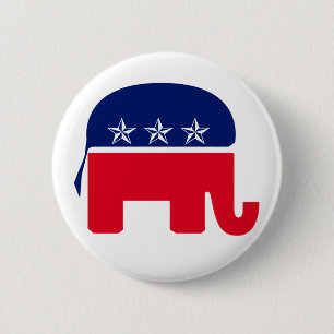 Republikanischer Elefant Button