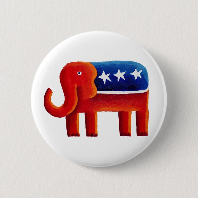 Republikanischer Elefant Button (Vorderseite)