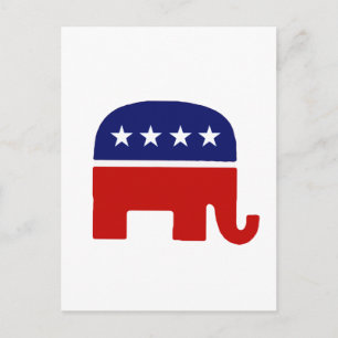 Republikanischer Elefant/GOP-Elefant Postkarte