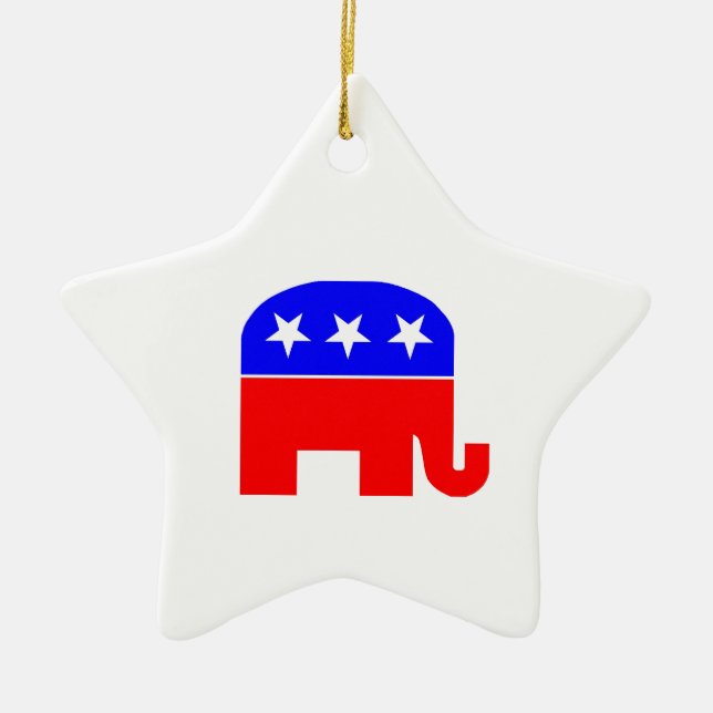 Republikanischer Elefant Keramikornament (Vorne)