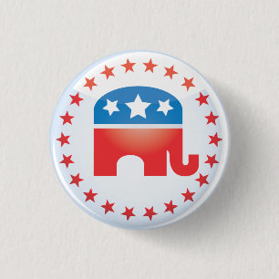 Republikanischer Elefant-Knopf Button