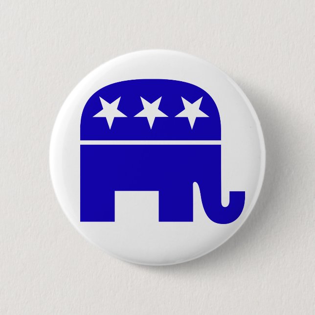 Republikanischer Elefant-Knopf Button (Vorderseite)
