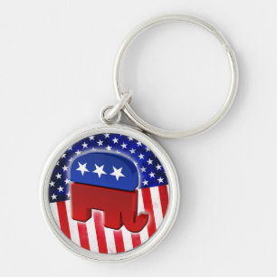 Republikanischer Elefant Schlüsselanhänger