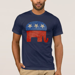 Republikanischer Elefant verblaßte T-Shirt