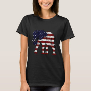 Republikanischer Elefant verwitterte amerikanische T-Shirt