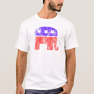 Republikanischer Elefant Vintag T-Shirt
